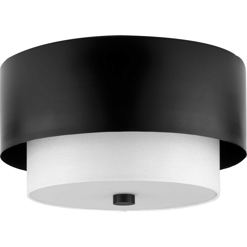 Progress Lighting P350249-31M Two Light Flush Mount, Matte Black