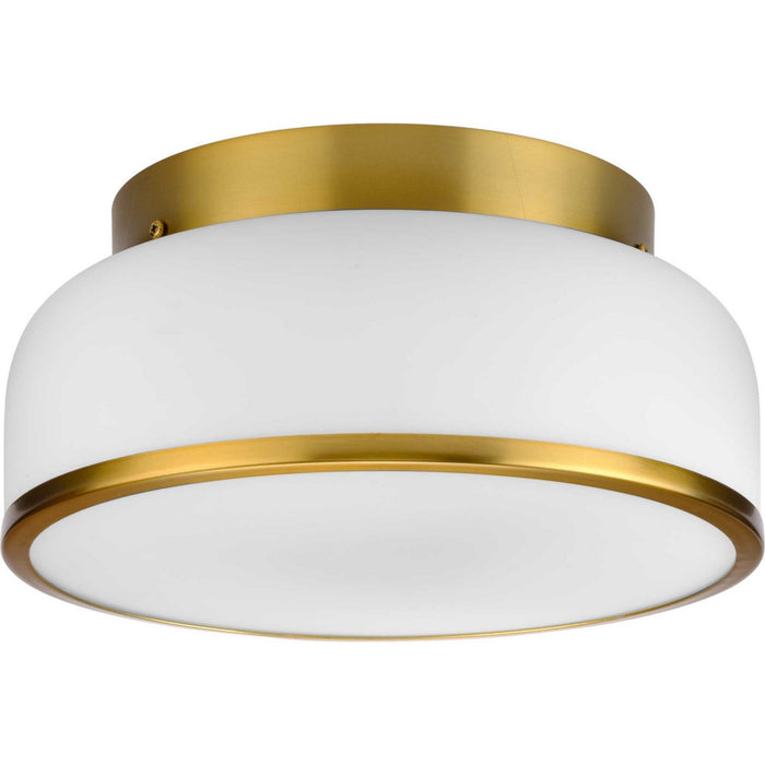 Progress Lighting P350255-109 Two Light Flush Mount, Brushed Bronze