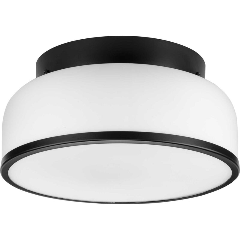 Progress Lighting P350255-31M Two Light Flush Mount, Matte Black