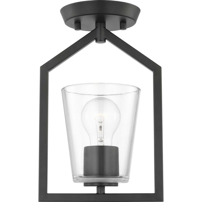 Progress Lighting P350258-31M One Light Semi Flush Mount, Matte Black