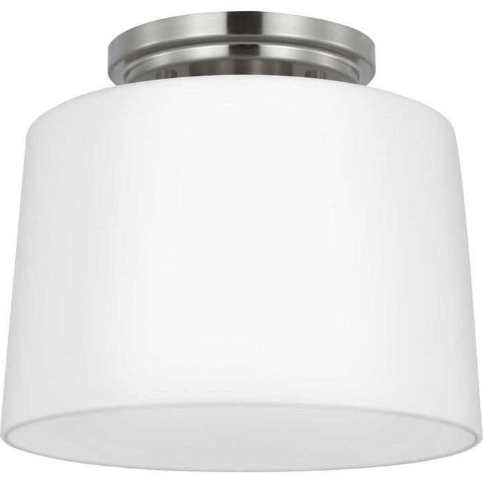 Progress Lighting P350260-009 One Light Flush Mount, Brushed Nickel