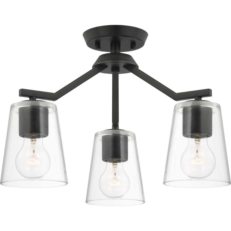 Progress Lighting P400340-31M Three Light Chandelier Conv, Matte Black