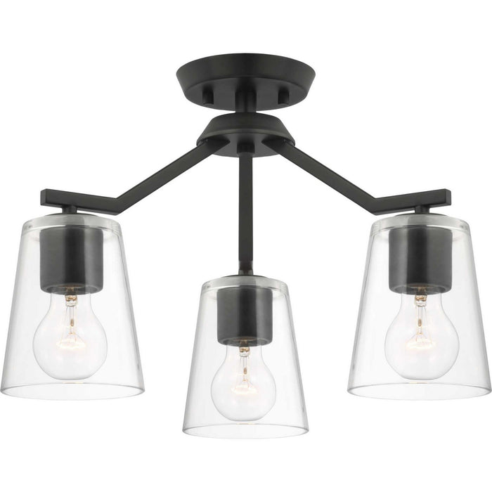 Progress Lighting P400340-31M Three Light Chandelier Conv, Matte Black