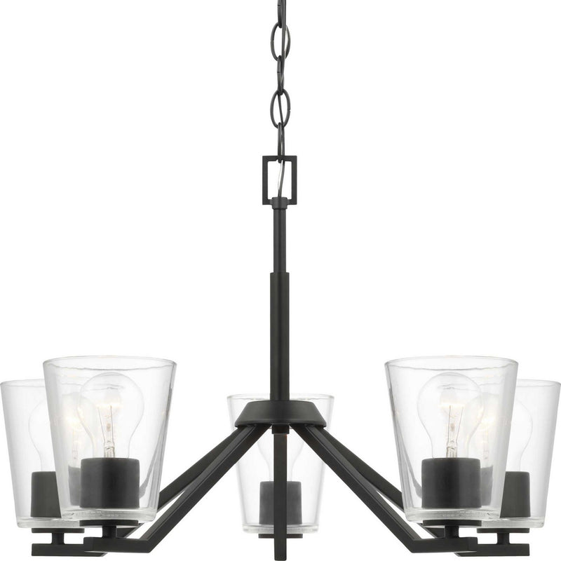 Progress Lighting P400341-31M Five Light Chandelier, Matte Black