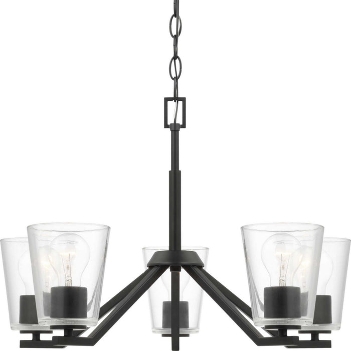 Progress Lighting P400341-31M Five Light Chandelier, Matte Black