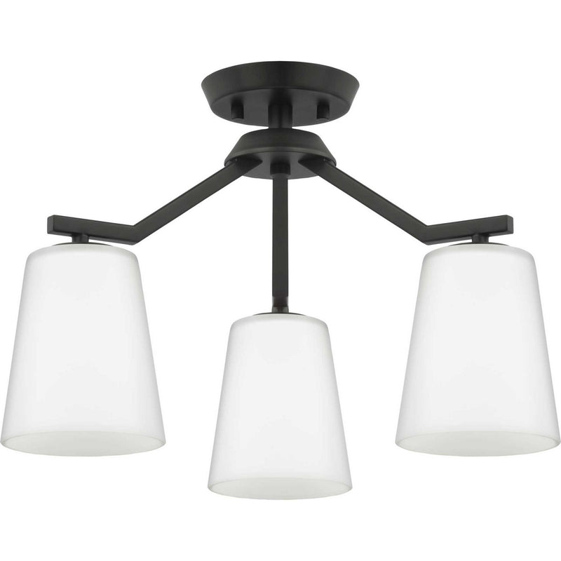 Progress Lighting P400342-31M Three Light Chandelier Conv, Matte Black