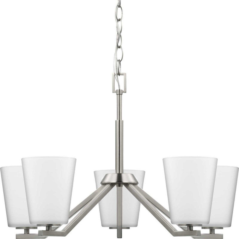 Progress Lighting P400343-009 Five Light Chandelier, Brushed Nickel
