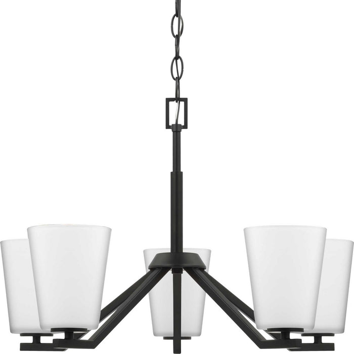 Progress Lighting P400343-31M Five Light Chandelier, Matte Black