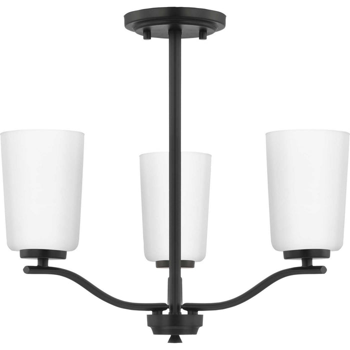 Progress Lighting P400349-31M Three Light Chandelier Conv, Matte Black