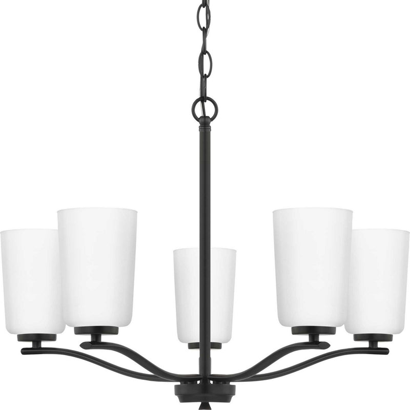 Progress Lighting P400350-31M Five Light Chandelier, Matte Black