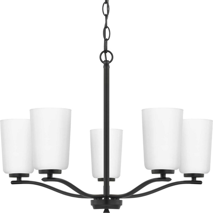 Progress Lighting P400350-31M Five Light Chandelier, Matte Black