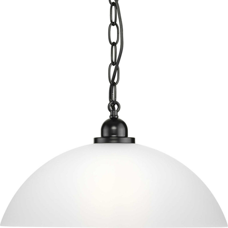 Progress Lighting P500149-31M One Light Pendant, Matte Black