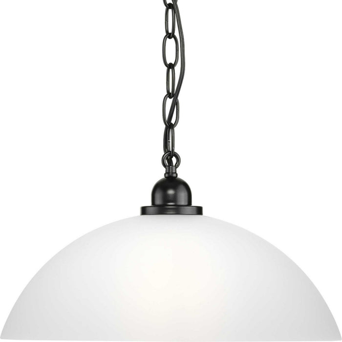 Progress Lighting P500149-31M One Light Pendant, Matte Black