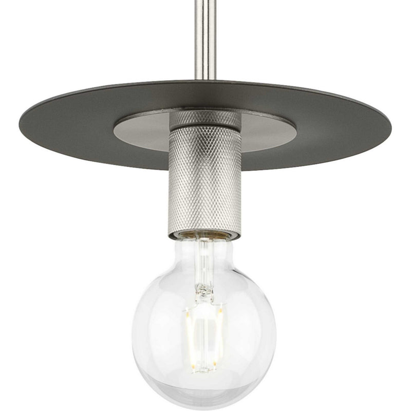 Progress Lighting P500392-009 One Light Mini Pendant, Brushed Nickel