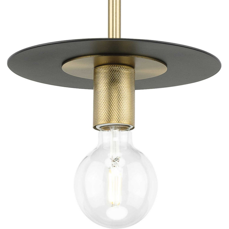 Progress Lighting P500392-109 One Light Mini Pendant, Brushed Bronze