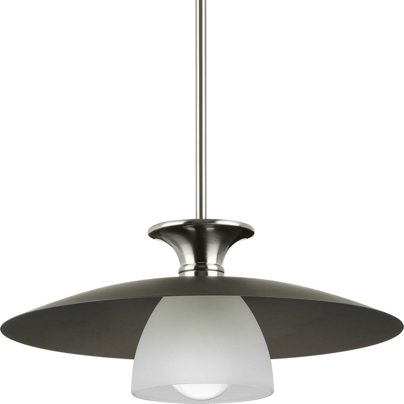 Progress Lighting P500394-009 One Light Pendant, Brushed Nickel