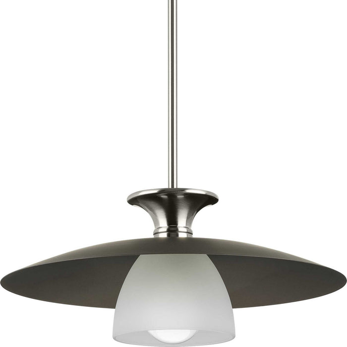 Progress Lighting P500394-009 One Light Pendant, Brushed Nickel