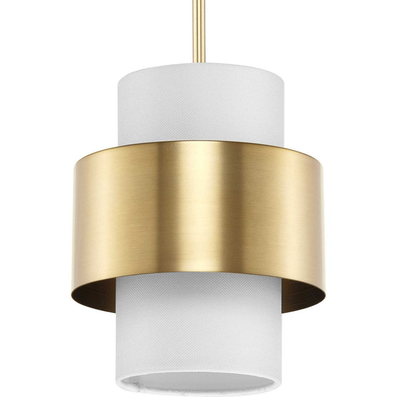 Progress Lighting P500398-109 One Light Pendant, Brushed Bronze
