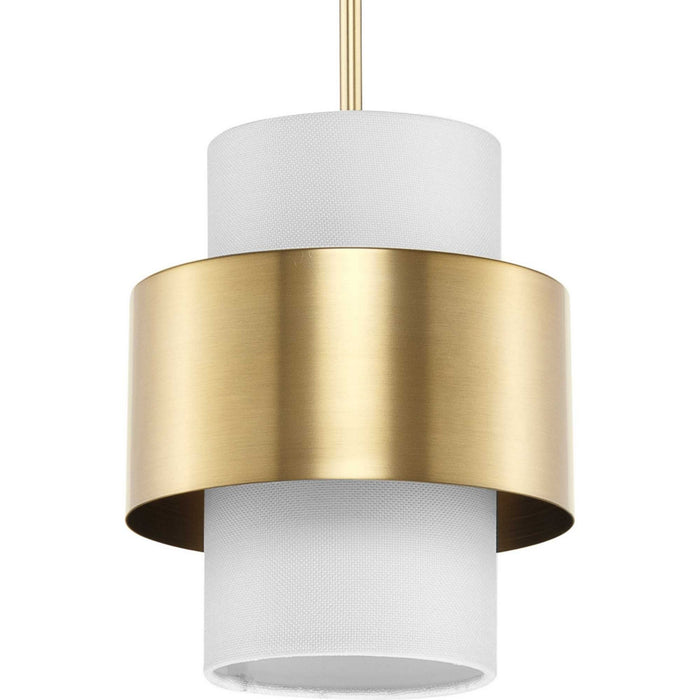 Progress Lighting P500398-109 One Light Pendant, Brushed Bronze
