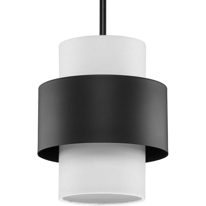 Progress Lighting P500398-31M One Light Pendant, Matte Black