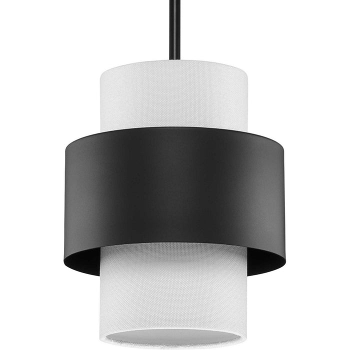 Progress Lighting P500398-31M One Light Pendant, Matte Black