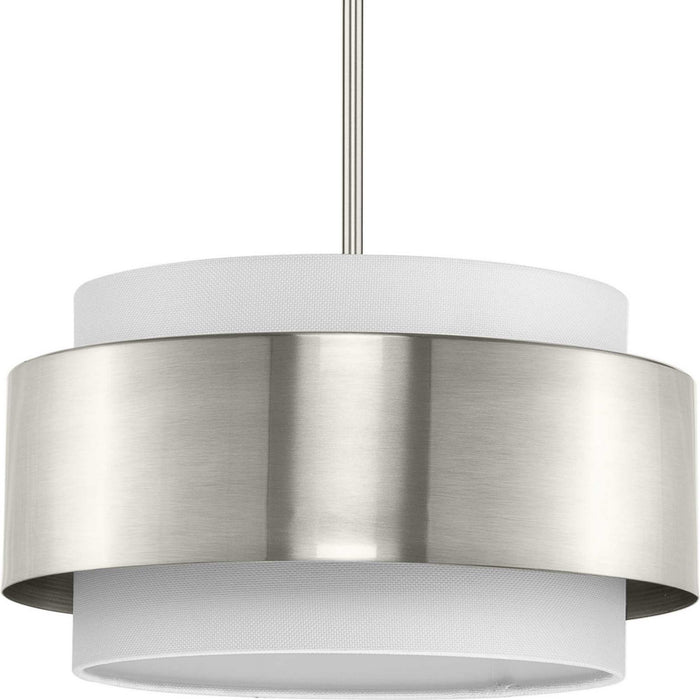 Progress Lighting P500399-009 Three Light Pendant, Brushed Nickel