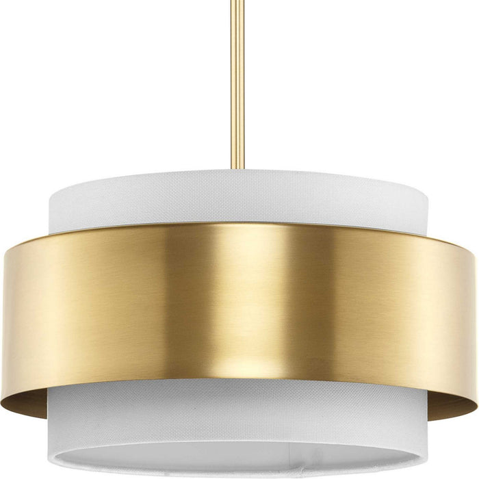 Progress Lighting P500399-109 Three Light Pendant, Brushed Bronze
