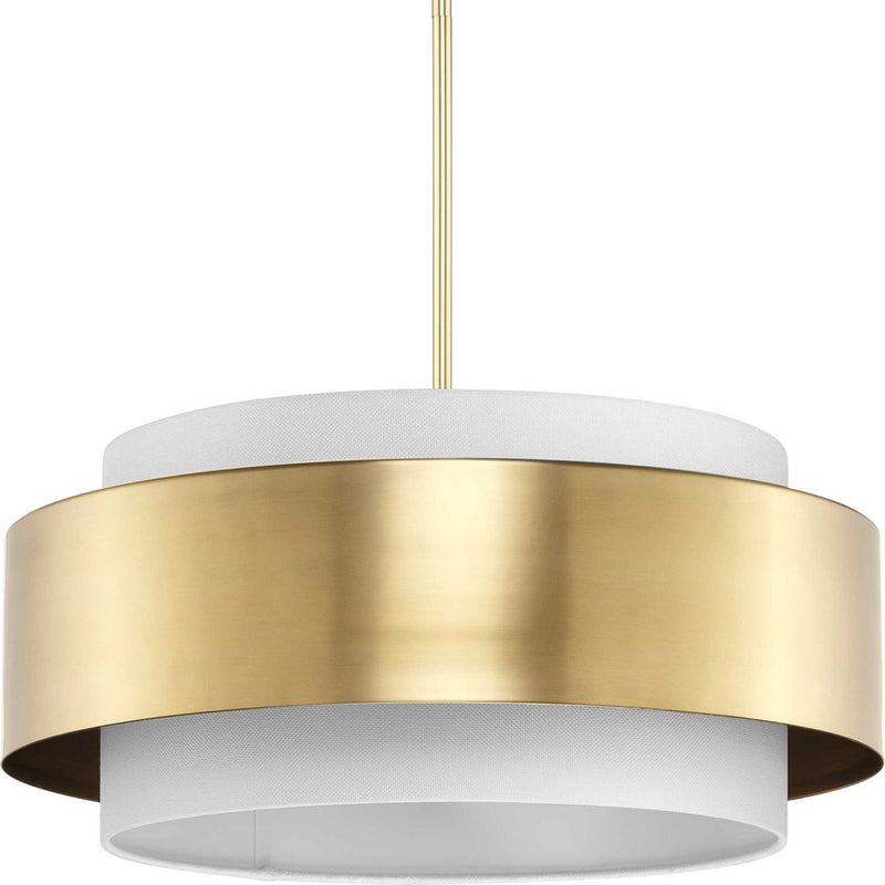 Progress Lighting P500400-109 Three Light Pendant, Brushed Bronze