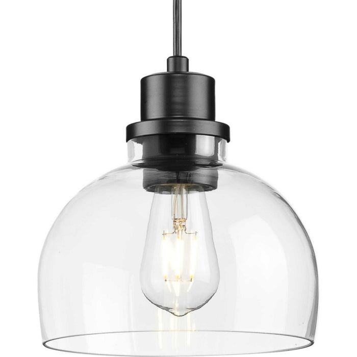 Progress Lighting P500405-31M One Light Mini Pendant, Matte Black