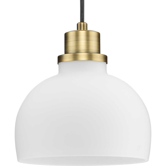 Progress Lighting P500406-163 One Light Mini Pendant, Vintage Brass