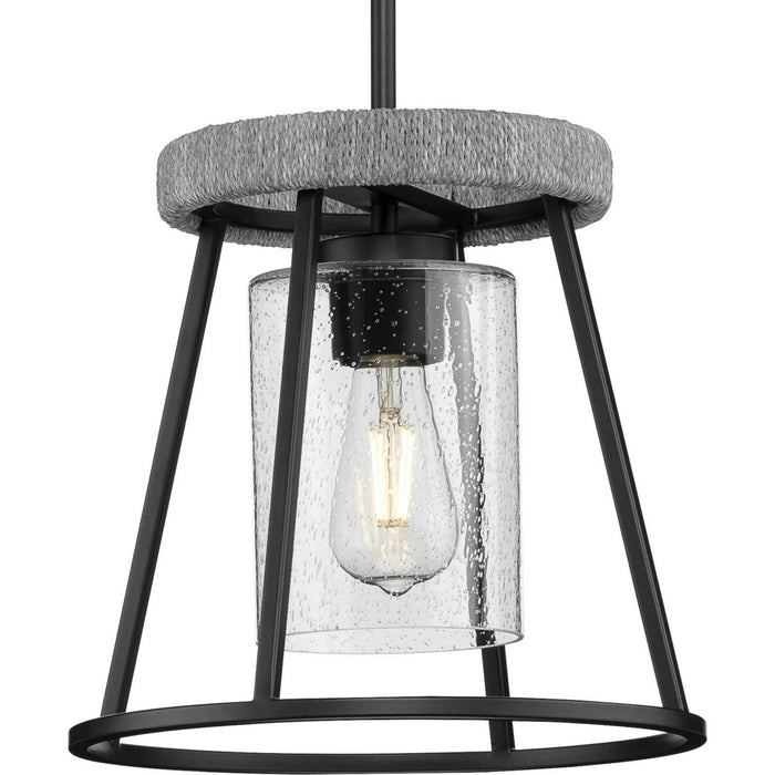 Progress Lighting P500413-31M One Light Pendant, Matte Black