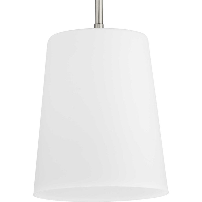 Progress Lighting P500429-009 One Light Pendant, Brushed Nickel