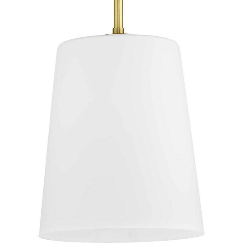 Progress Lighting P500429-012 One Light Pendant, Satin Brass