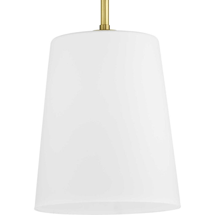 Progress Lighting P500429-012 One Light Pendant, Satin Brass