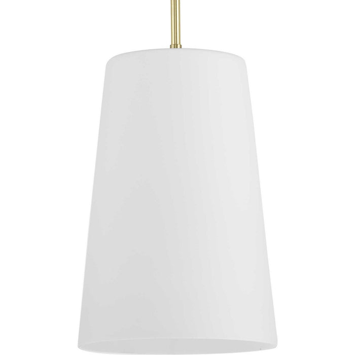 Progress Lighting P500430-012 One Light Pendant, Satin Brass