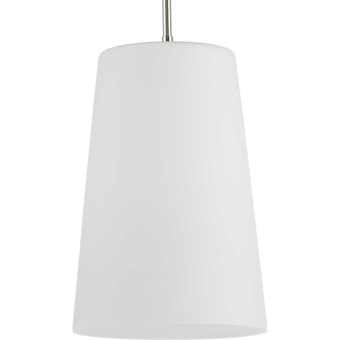 Progress Lighting P500430-104 One Light Pendant, Polished Nickel