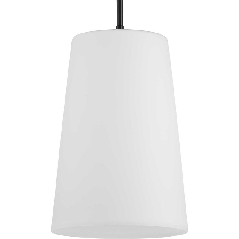 Progress Lighting P500430-31M One Light Pendant, Matte Black