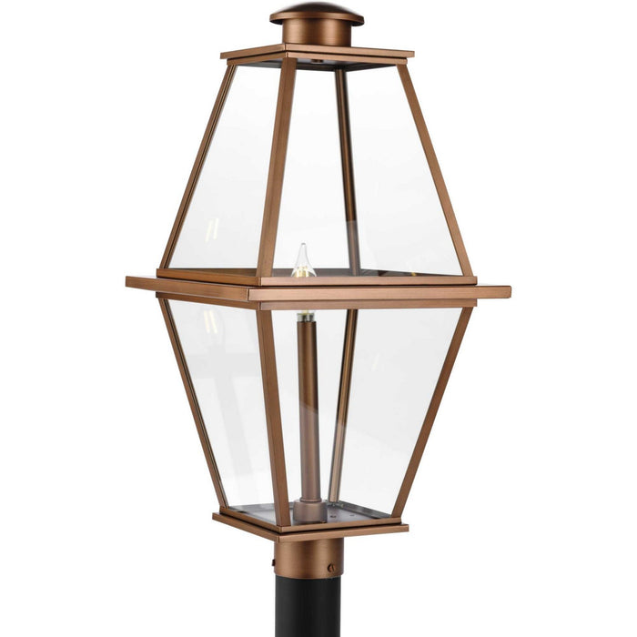 Progress Lighting P540107-169 One Light Outdoor Post Lantern, Antique Copper (Painted)