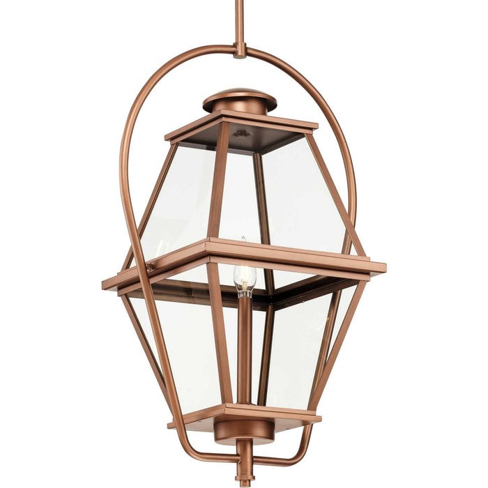 Progress Lighting P550138-169 One Light Outdoor Hanging Lantern, Antique Copper (Painted)