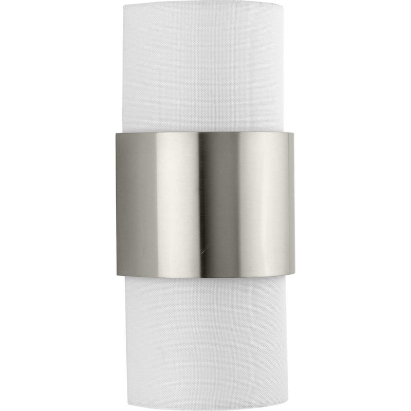 Progress Lighting P710119-009 Two Light Wall Sconce, Brushed Nickel