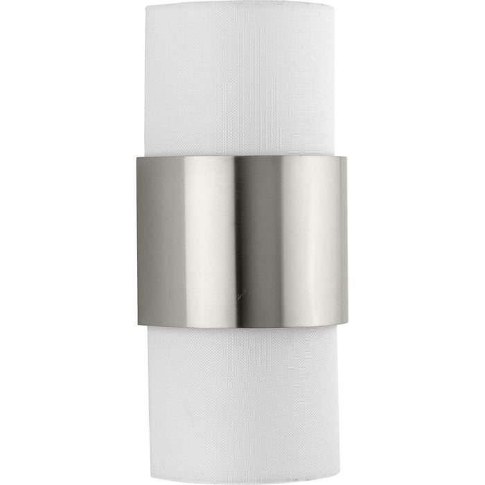 Progress Lighting P710119-009 Two Light Wall Sconce, Brushed Nickel