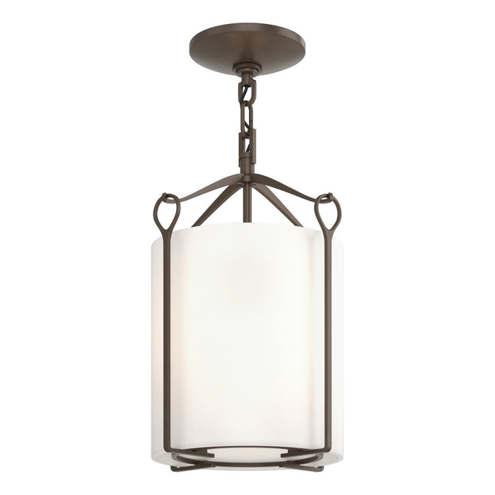 Hubbardton Forge 121140-SKT-05-GG0137 One Light Semi-Flush Mount, Bronze