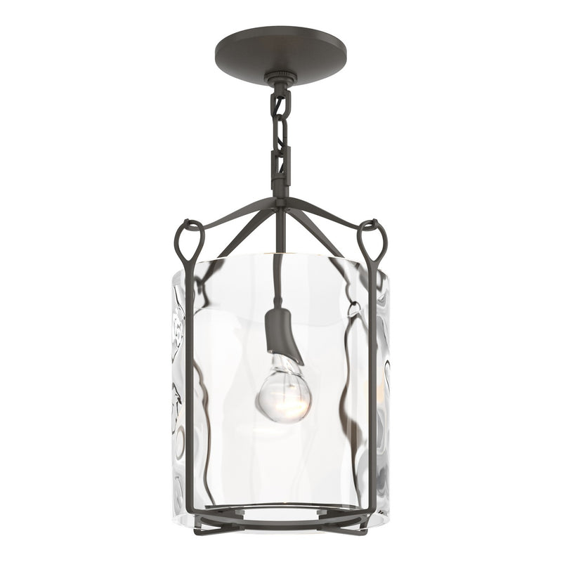 Hubbardton Forge 121140-SKT-07-LL0137 One Light Semi-Flush Mount, Dark Smoke