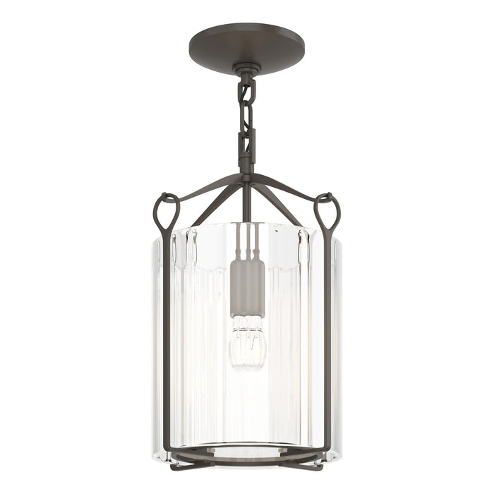 Hubbardton Forge 121140-SKT-07-ZM0137 One Light Semi-Flush Mount, Dark Smoke