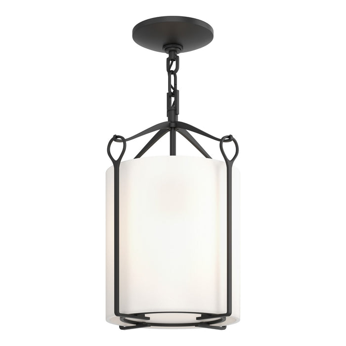 Hubbardton Forge 121140-SKT-10-GG0137 One Light Semi-Flush Mount, Black