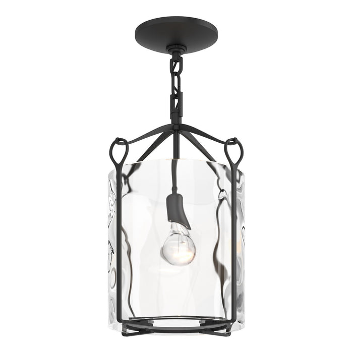 Hubbardton Forge 121140-SKT-10-LL0137 One Light Semi-Flush Mount, Black