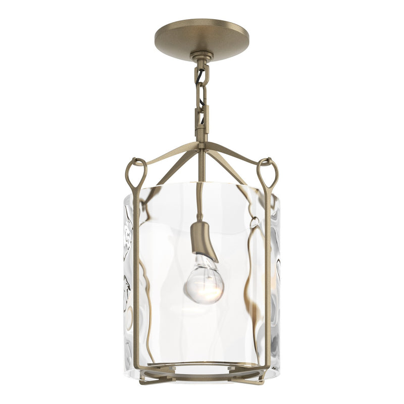 Hubbardton Forge 121140-SKT-84-LL0137 One Light Semi-Flush Mount, Soft Gold