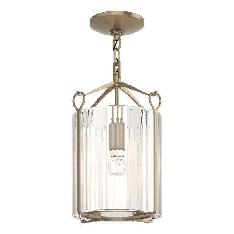 Hubbardton Forge 121140-SKT-84-ZM0137 One Light Semi-Flush Mount, Soft Gold