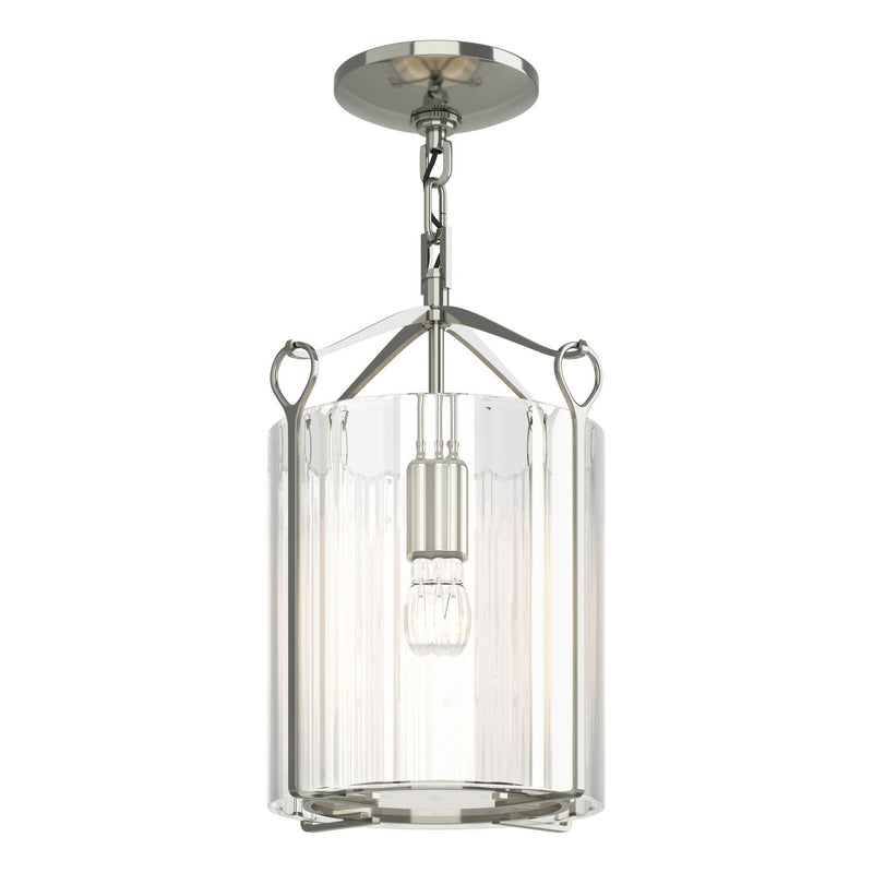 Hubbardton Forge 121140-SKT-85-ZM0137 One Light Semi-Flush Mount, Sterling