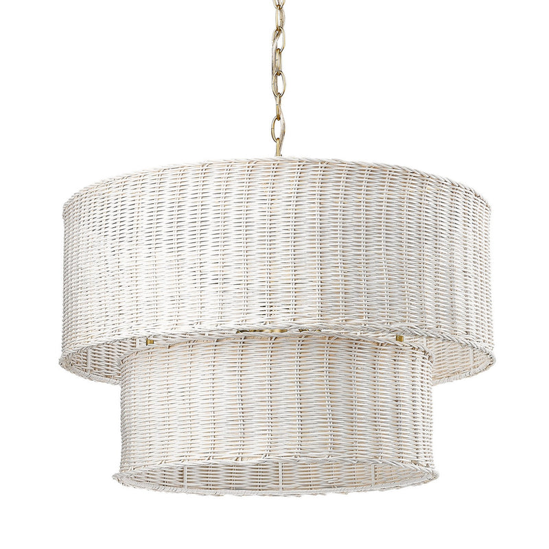 Golden 1084-6 BCB-WW Six Light Chandelier, Brushed Champagne Bronze
